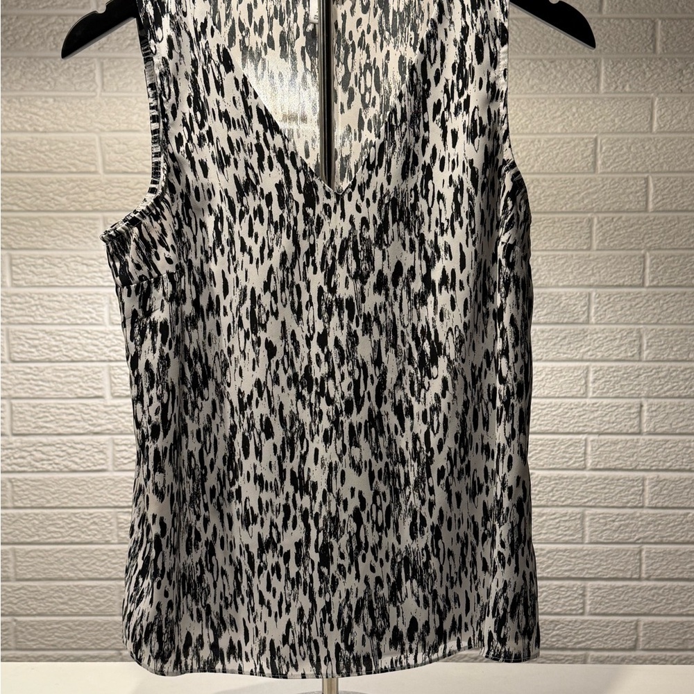 Nine West‎ Cream Sleeveless Fitted Tank Top